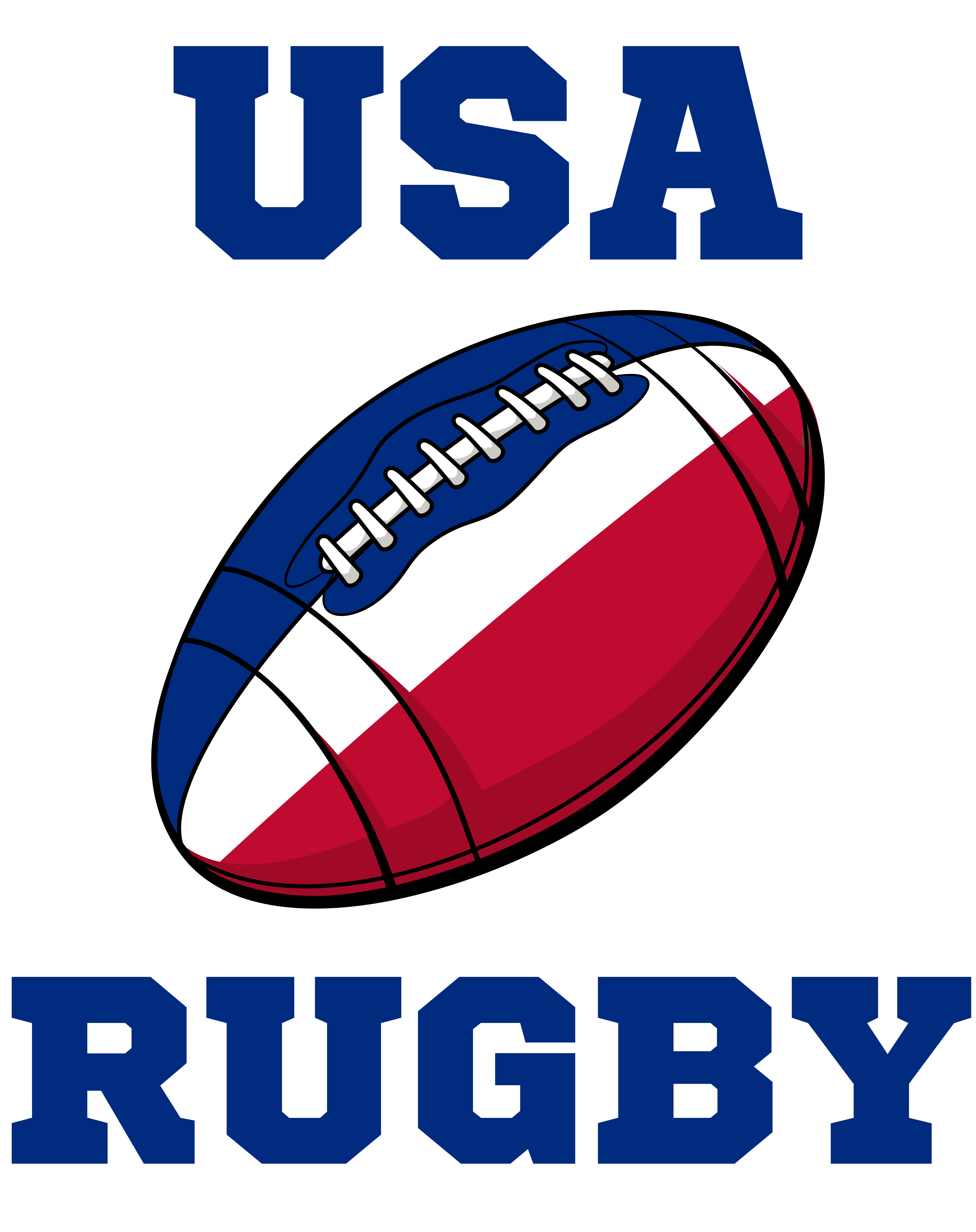 USA Rugby Ball T-Shirt (Red)